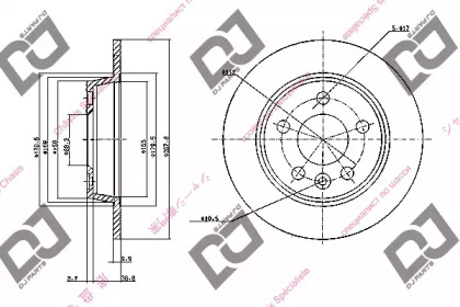 Тормозной диск DJ PARTS BD1672